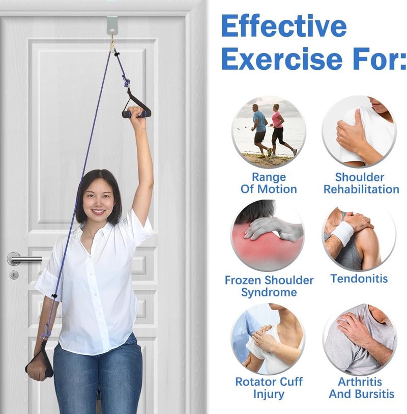 Phantawell Shoulder Pulley for Physical Therapy, Pulleys for Shoulder Rehab Over Door, Shoulder Pulley Over The Door Physical Therapy, Door Pulleys For Physical Therapy, Arm Pulley, Over The Door Pulleys - Image 5